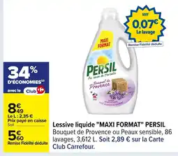 Carrefour PERSIL Lessive liquide maxi format offre
