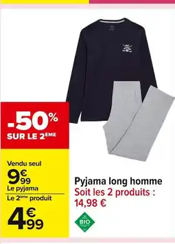 Carrefour Pyjama long homme offre