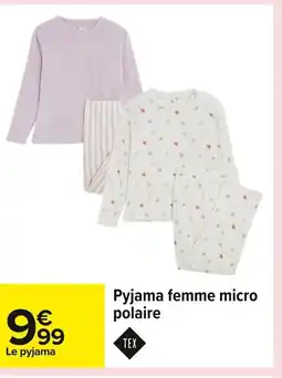 Carrefour Pyjama femme micro polaire offre