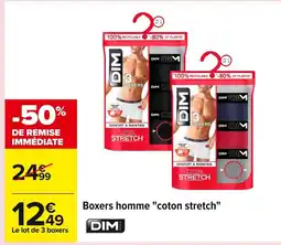 Carrefour DIM Boxers homme coton stretch offre