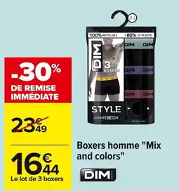 Carrefour DIM Boxers homme Mix and colors offre