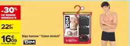 Carrefour DIM Slips homme Coton stretch offre