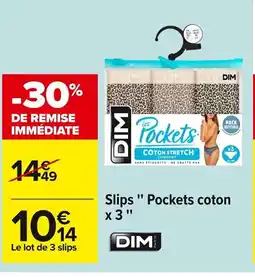 Carrefour DIM Slips Pockets coton offre