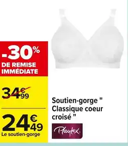 Carrefour Soutien-gorge Classique coeur croisé offre