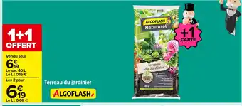 Carrefour ALGOFLASH Terreau du jardinier offre