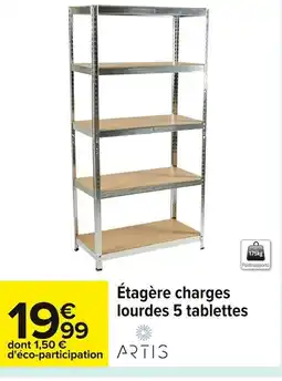 Carrefour Étagère charges lourdes 5 tablettes offre