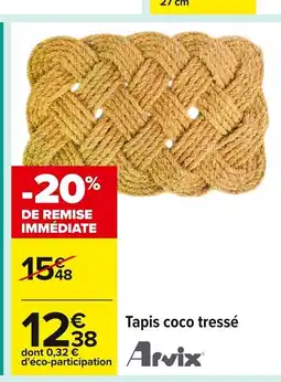 Carrefour Tapis coco tressé offre