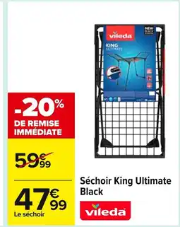 Carrefour VILEDA Séchoir King Ultimate Black offre