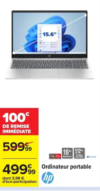 Carrefour HP Ordinateur portable offre