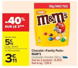Carrefour Market Chocolat Family Pack M&M'S offre