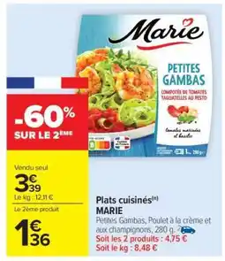 Carrefour Market Plats Cuisinés Marie offre