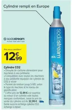 Carrefour Market Cylindre CO2 offre