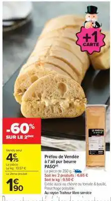 Carrefour Market Préfou de Vendée à l'ail pur beurre PASCO offre