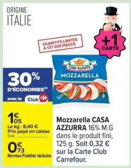 Carrefour Mozzarella Casa Azzurra offre