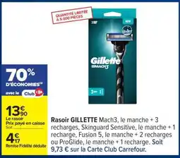 Carrefour Rasoir GILLETTE Mach3 offre