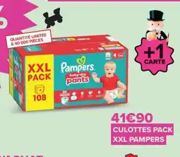Carrefour Culottes Pack XXL Pampers offre