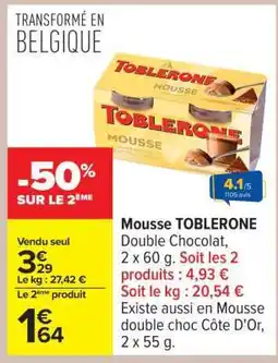 Carrefour Mousse TOBLERONE offre