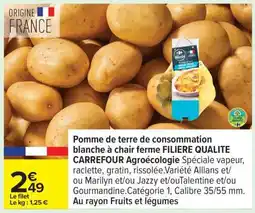 Carrefour Pomme de terre de consommation blanche à chair ferme offre