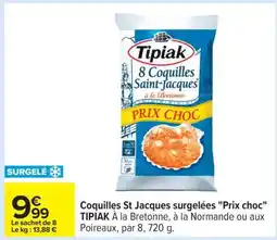 Carrefour Coquilles St Jacques surgelées Prix choc offre