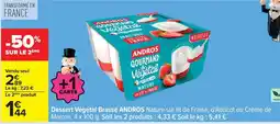 Carrefour Dessert Végétal Brassé ANDROS offre