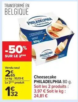 Carrefour Cheesecake PHILADELPHIA 80 g offre