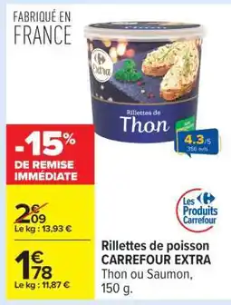 Carrefour Rillettes de poisson CARREFOUR EXTRA offre