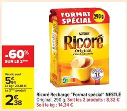 Carrefour Ricoré Recharge Format spécial NESTLÉ offre