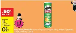 Carrefour Chips Tuiles PRINGLES Crème et Oignon ou Original offre