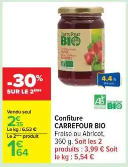 Carrefour Confiture CARREFOUR BIO offre