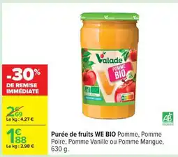 Carrefour Purée de fruits WE BIO offre