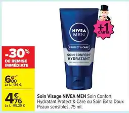 Carrefour Soin Visage NIVEA MEN offre