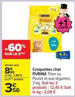 Carrefour Croquettes chat PURINA offre