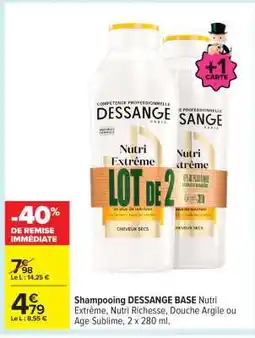 Carrefour Shampooing DESSANGE BASE offre