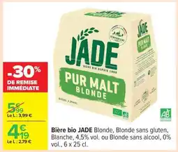 Carrefour Bière Bio Jade offre