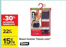 Carrefour Boxers homme Classic color offre