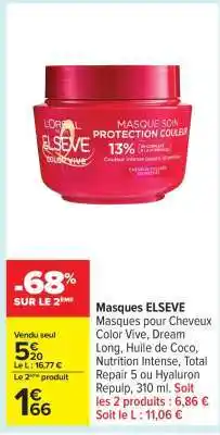 Carrefour Masques ELSEVE offre