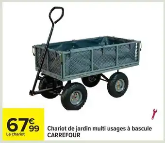 Carrefour Chariot de jardin multi usages à bascule offre