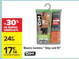 Carrefour Boxers homme Stay and fit offre