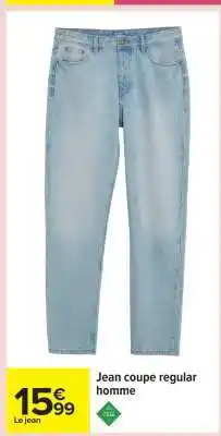 Carrefour Jean coupe regular homme offre