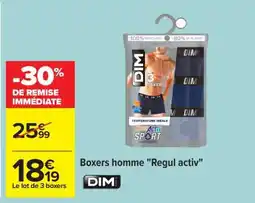 Carrefour Boxers homme Regul activ offre