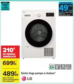 Carrefour LG Sèche linge pompe à chaleur offre