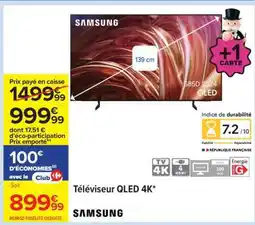 Carrefour Téléviseur QLED 4K* SAMSUNG offre