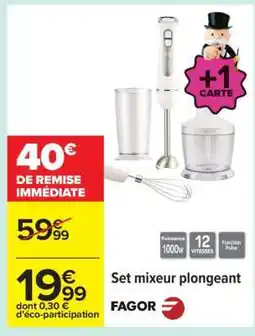 Carrefour Set mixeur plongeant offre