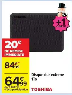 Carrefour Disque dur externe 1To offre
