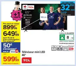 Carrefour Téléviseur mini LED 4K offre