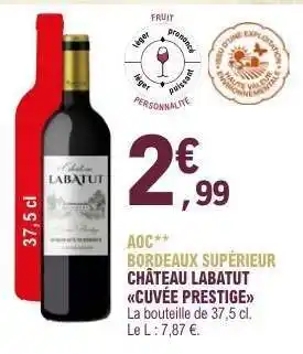 E.Leclerc CHÂTEAU LABATUT CUVÉE PRESTIGE offre