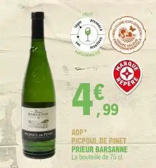 E.Leclerc AOP Picpoul de Pinet Prieur Barsanne offre