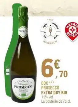 E.Leclerc DOC*** PROSECCO EXTRA DRY BIO offre