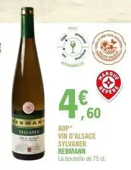 E.Leclerc AOP VIN D'ALSACE SYLVANER REBMANN offre
