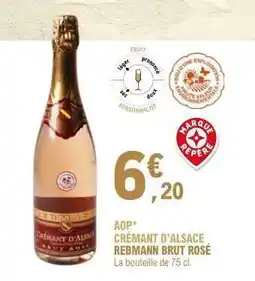 E.Leclerc Crémant d'Alsace Rebmann Brut Rosé offre